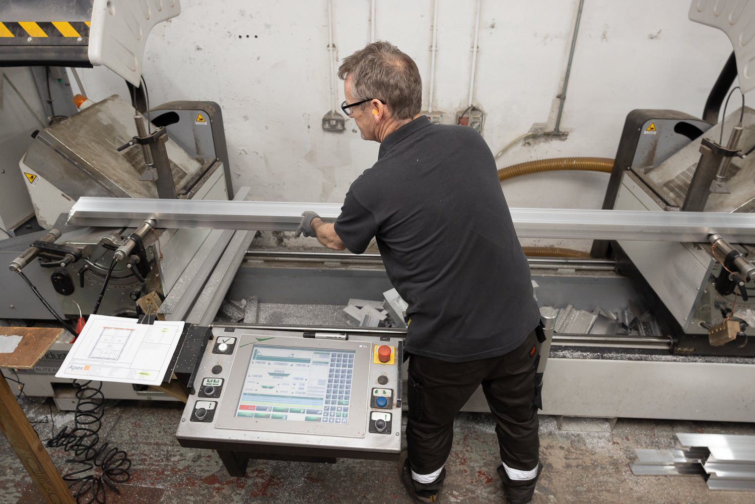 Apex Conservatory Roof Systems workshop and manufacturing photography by Leon Britton