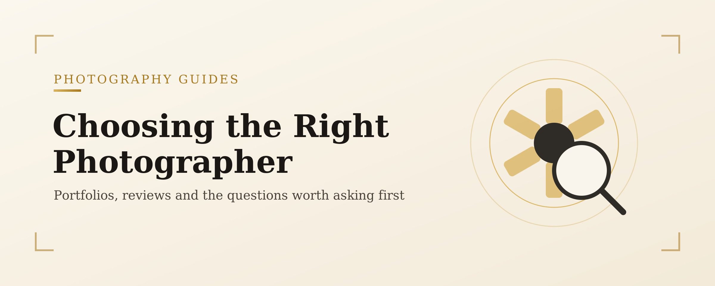 How to choose a photographer guide banner