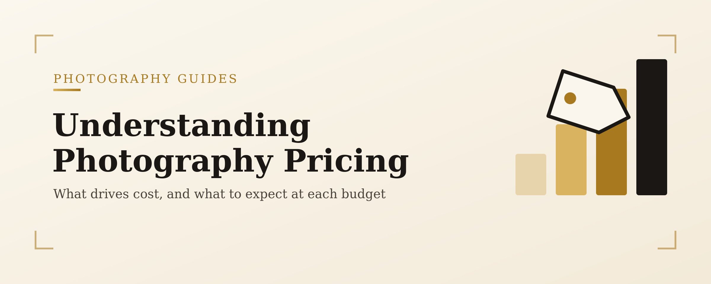 Photography pricing guide banner