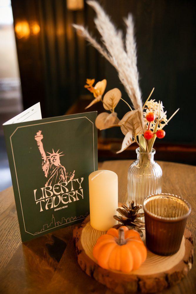 Autumnal Table Styling Liberty Tavern Wedding - Leon Britton Photography